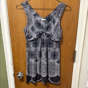 Studio Y Monochrome Paisley Sleeveless Top